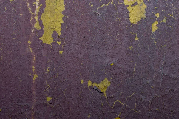 Stará Malovaná Stěna Popraskanou Barvou — Stock fotografie