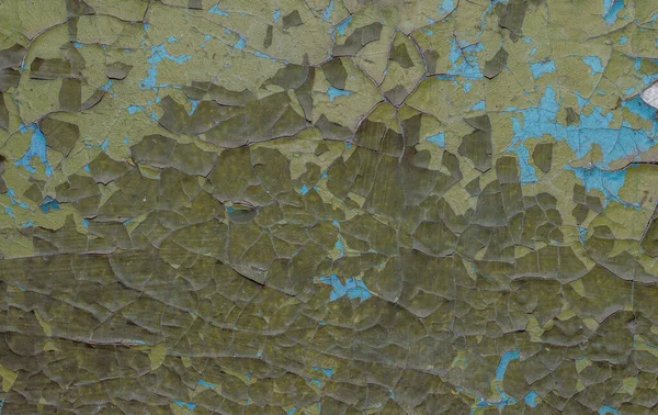 Стара Пофарбована Стіна Потрісканою Фарбою — стокове фото