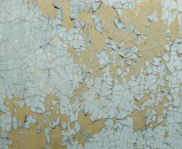 Стара Пофарбована Стіна Потрісканою Фарбою — стокове фото