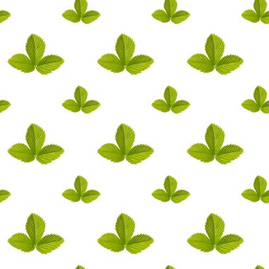 beyaz zemin üzerine yeşil yaprakları seamless modeli