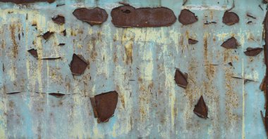 Eski boyanmış demirin korozyondaki fotoğraf dokusu