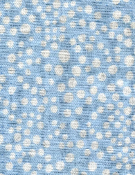 Текстура Фона Голубая Горошек Ткани — стоковое фото
