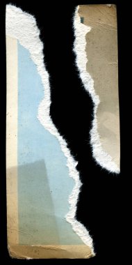 Eski kağıt, yırtık parçalar.