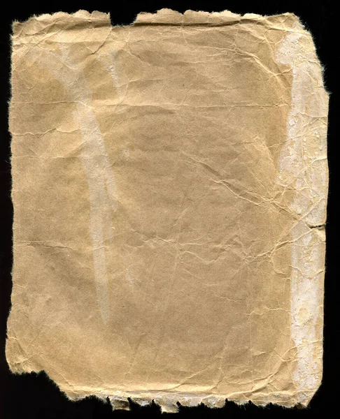 Texture Vecchia Carta Gialla Spiegazzata — Foto Stock