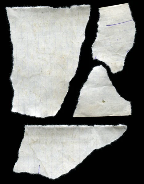 Textur Des Alten Zerrissenen Weißen Papierhintergrunds — Stockfoto