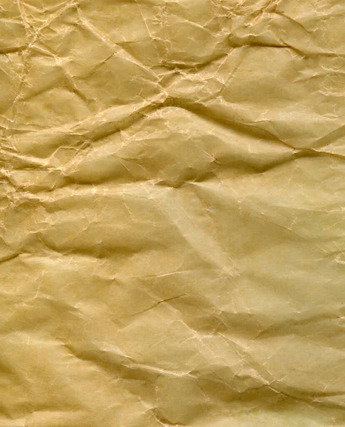 Żółty Zmięty Papier Tekstura Tło — Zdjęcie stockowe
