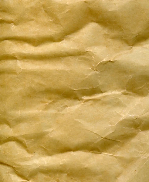 Yellow Crumpled Paper Texture Background — Stock Photo, Image