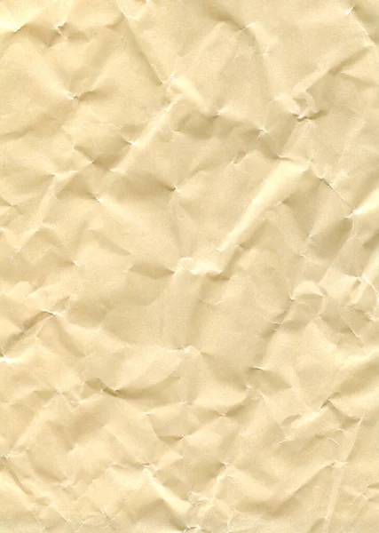 Textura Amarelo Amassado Papel Lustroso — Fotografia de Stock