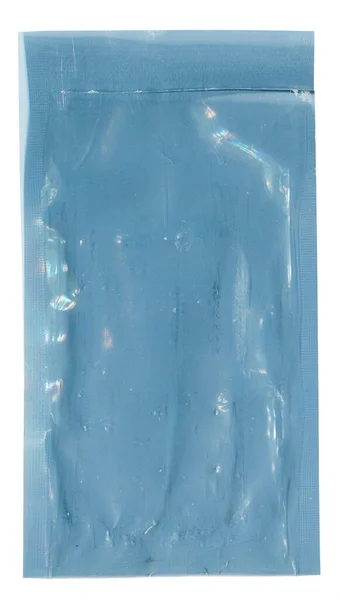 Azul Polietileno Embalagem Textura Fundo — Fotografia de Stock