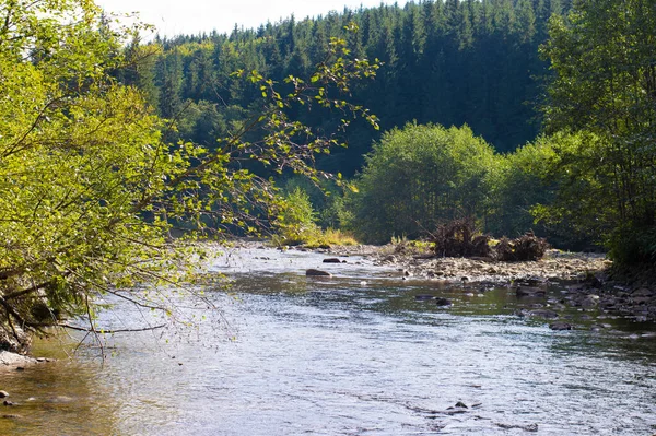 stock image photo landscape small mountain river