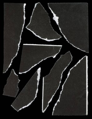 Yırtık kenarlı siyah kağıt