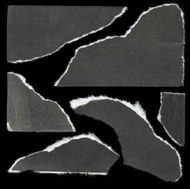 Yırtık kenarlı siyah kağıt