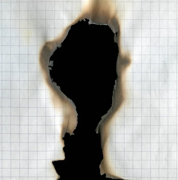Textura Spáleného Kostkovaného Papíru — Stock fotografie