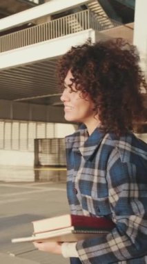 Happy students met and spend free time together