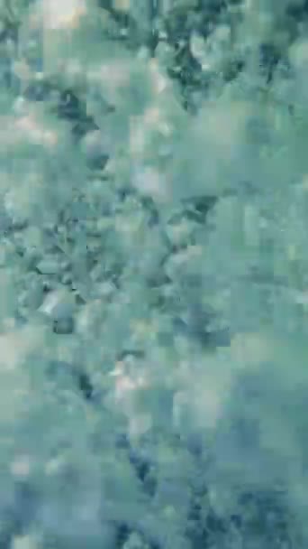 Veel Luchtbellen Onder Het Zeeoppervlak Van Golven Onder Water Geschoten — Stockvideo