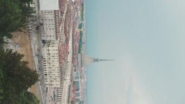 Torino şehir manzarasının Panorama üst görüntüsü