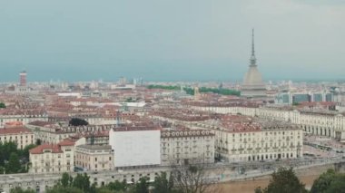 Torino şehir manzarasının üst görüntüsü