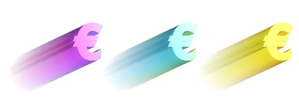 Set Van Veelkleurige Nummers Illustratie Eurosymbool — Stockfoto