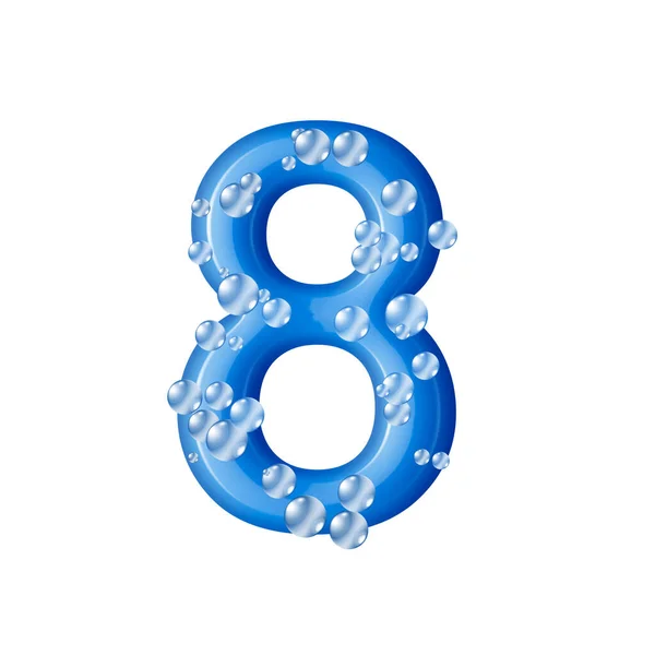 Голубой Символов Пузырьками Белый Фон Рендеринг Знак Процента — стоковое фото