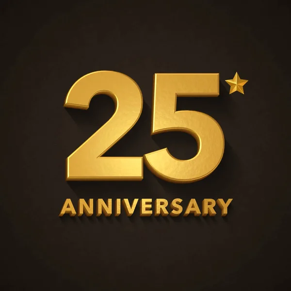 Logo Célébration 25E Anniversaire Avec Inscription Fond Coloré Pour Votre — Photo