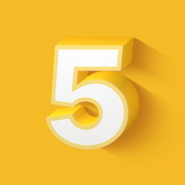 sarı numara 6 3 boyutlu görüntüleme