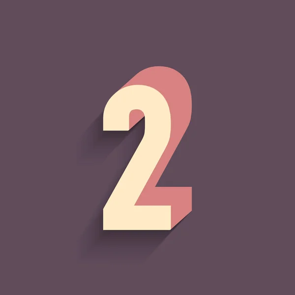 Numer Dwa Alfabet Elementy Graficzne Aplikacji — Zdjęcie stockowe