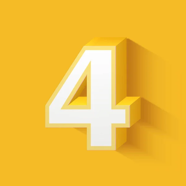 Yellow Number Yellow Background — Stock Photo, Image