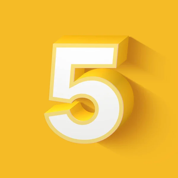 Yellow Number Render — Stock Photo, Image
