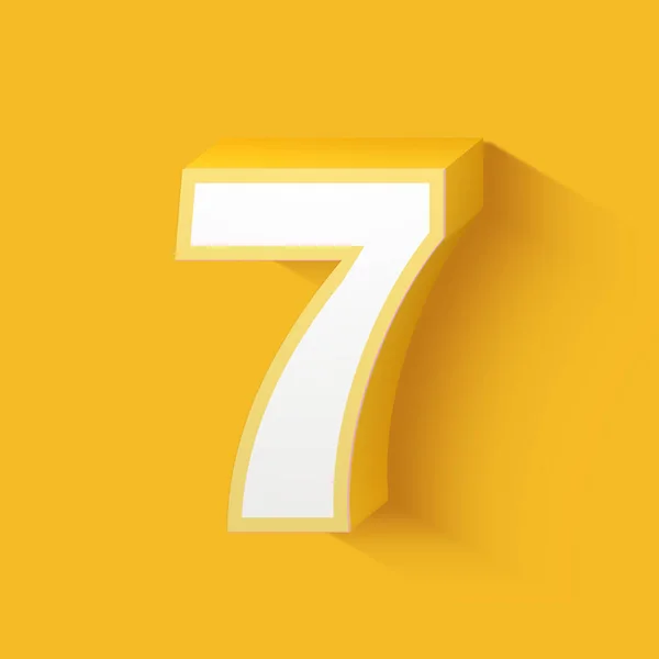 Nummer Goud Met Schaduw Gele Achtergrond — Stockfoto