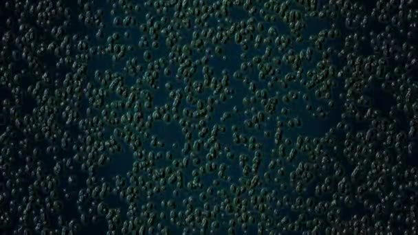 Achtergrond Van Futurisk Oppervlak Abstracte Waterbellen — Stockvideo