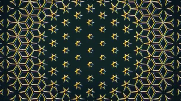星の変化による抽象的な幾何学的背景 ロイヤリティフリーストック映像