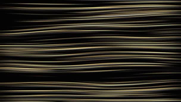 Abstrakter Bewegungshintergrund Mit Wellenförmigen Linien Goldener Farbe Lizenzfreies Stock-Filmmaterial