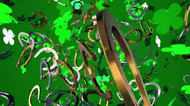Abstrakter Fallender Und Rotierender Bunter Hintergrund Irischen Stil Lizenzfreies Stock-Filmmaterial