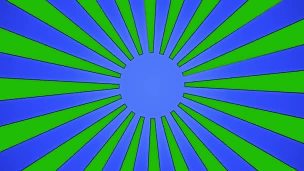 Raggi Solari Astratti Rotanti Colore Giallo Blu Filmato Stock