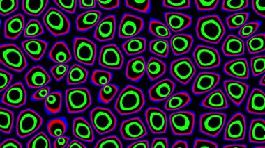 Çeşitli renkte şekilleri olan soyut hareket arkaplanı