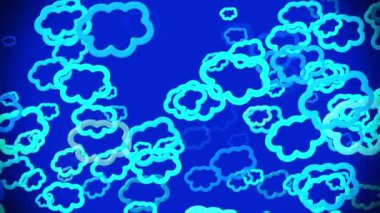 Bulutlar mavi ile bulanık şekilli soyut hareket arkaplanı