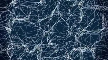 Mavi üzerine beyaz dalga çizgileri olan soyut hareket arkaplanı