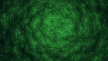 Koyu yeşil renkte şekil değiştiren soyut şekil