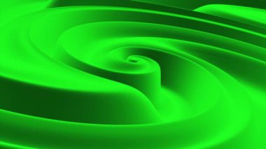 Yeşil renkte değişen formla soyut deformasyon şekli