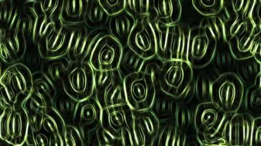 Siyah üzerine çeşitli renklerde yanıp sönen hücrelerle soyut hareket arkaplanı