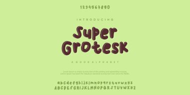 Modern asgari soyut alfabe yazı tipleri. Tipografi teknolojisi, elektronik, film, dijital, müzik, gelecek, logo yaratıcı yazı tipi. vektör illüstrasyonu