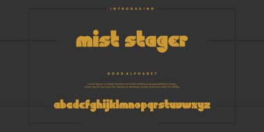 Modern alfabe yazı tipi. Tipografi yazı tipi ve rakamlarla. vektör illüstrasyonu