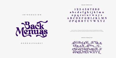 Soyut Moda yazı tipi alfabesi. Logo, marka vb. için minimum modern şehir yazı tipleri. Typography yazı tipi büyük harf küçük harf ve sayı. vektör illüstrasyonu