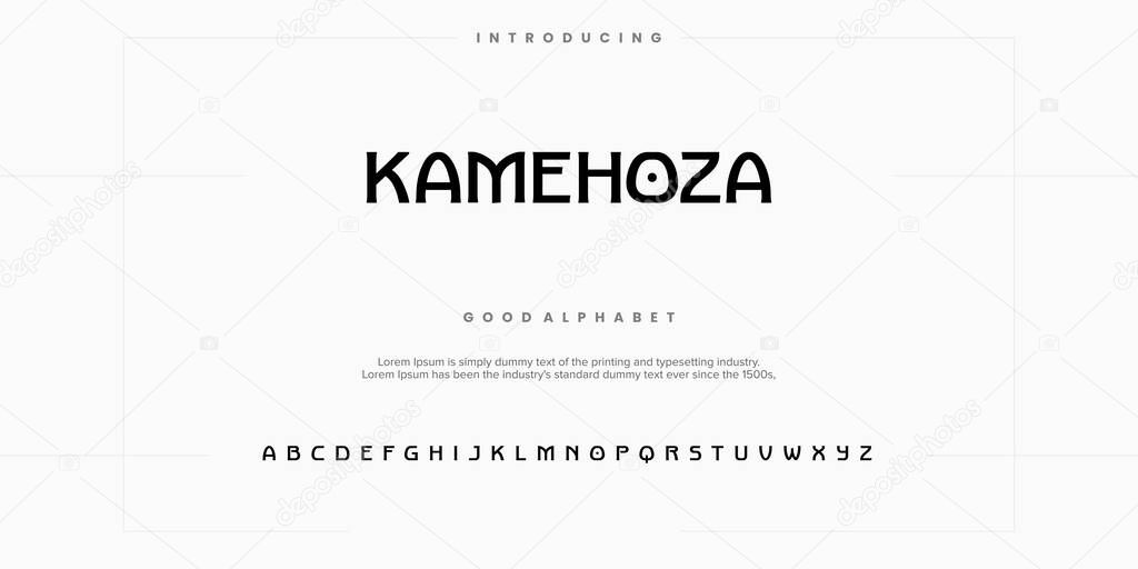 Abstract minimal modern alphabet fonts. Typography technology vector illustration