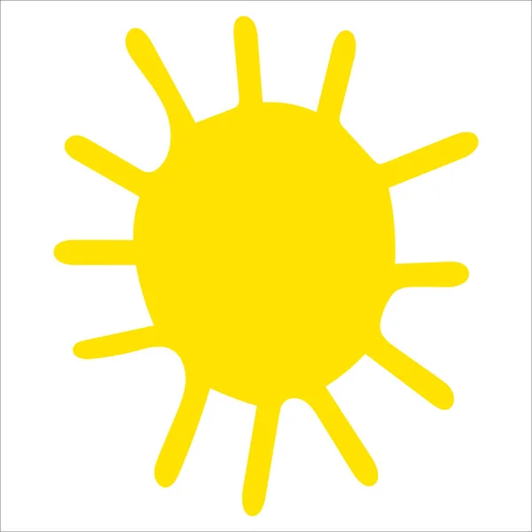 Pojedynczy Ręcznie Rysowany Element Słońca Ilustracja Bazgrołów Wykorzystania Sieci Druk — Wektor stockowy
