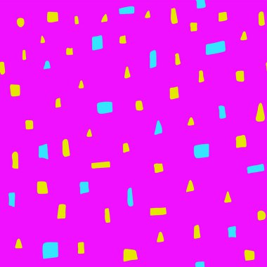 Dikdörtgen ve üçgen şekilli el çizimi desenler, ev dekorasyonu, iç tasarım, duvar kağıdı, çocuk modası, kapak tasarımı için baskı, bebek partisi ve doğum günü süslemesi.