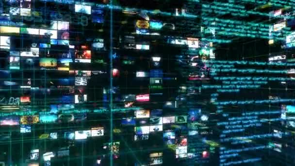 Technologické Rozhraní Počítačová Data Screen Gui — Stock video