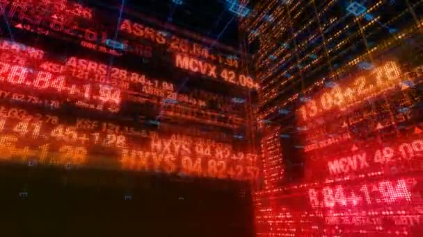 Technology Interface Computer Data Digital Screen Matrix — Stock Video