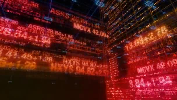 Интерфейс Компьютерных Данных Фондовом Рынке — стоковое видео
