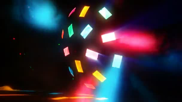 Warna Disco Cahaya Abstrak Dance Latar Belakang — Stok Video